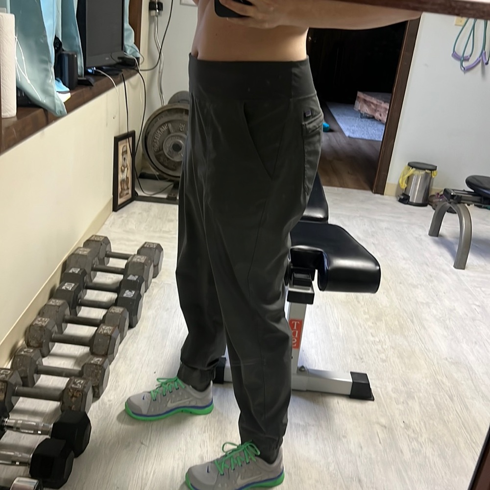 Patagonia Happy Hike Pants Joggers, Grey, Large